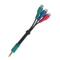 4-pole AUX 3.5mm Male to 3 RCA Female Component YPbPr Adapter Video Cable Green Blue Red 3RCA External Line For Samsung TV PC