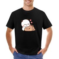 Panda Bear, Bubu Dudu Love Couple Valentine T-Shirt Heavyweight T Shirts Blondie T Shirt Heavyweight T Shirts For Men