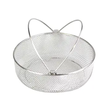 Air Fryer Basket for Mesh Steamer Basket for Ninja Foodi 6.5, 8Qt,Air Fryer Basket,Air Fryer Crisping Basket with Handle, Silver