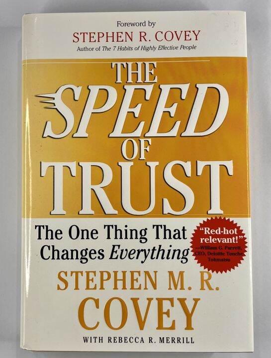 (slightly damaged) The Speed of Trust Book by Stephen M.R. Covey ...