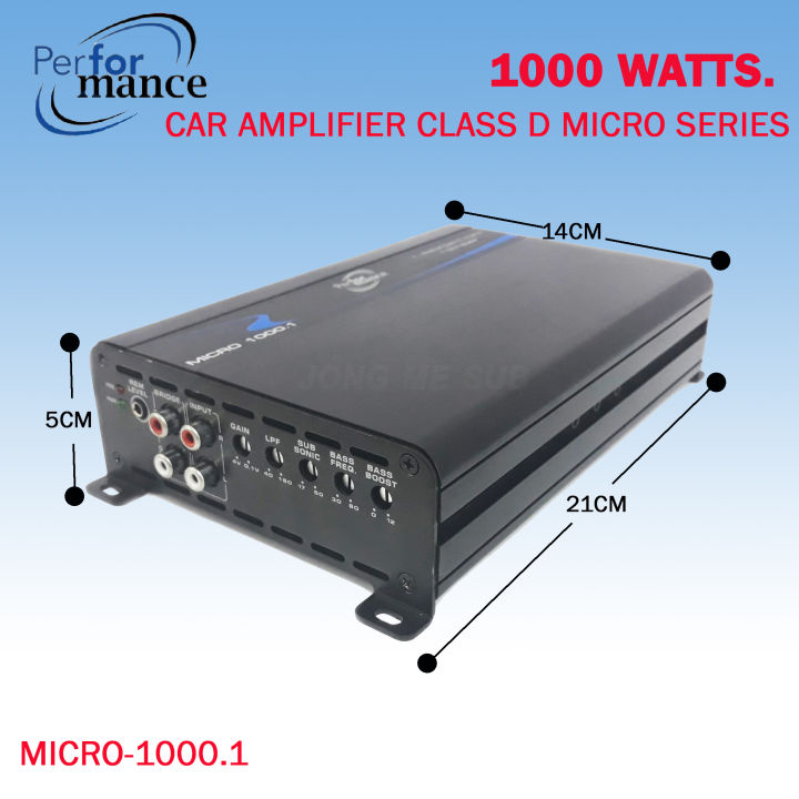 เพาเวอร์แอมป์-performance-รุ่นmicro-1000-1-class-d-กำลังขับ-1000w-ขนาดกะทัดรัด-micro-series-เหมาะสำหรับวางใต้เบาะ-เครื่องเสียงติดรถยนต์-เพาเวอร์ติดรถยนต์