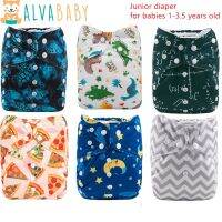 6pcs ALVABABY Junior Cloth Diapers with 6pcs Junior Microfiber Inserts Reusable for Babies 1-3.5 Years Old