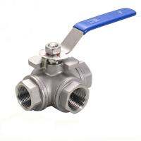 Ball Valve Female Thread 3-way L-type T-type SS304 DN8 DN10 DN15 DN20 DN25 Stainless Steel 304 1Pcs Vinyl Handle