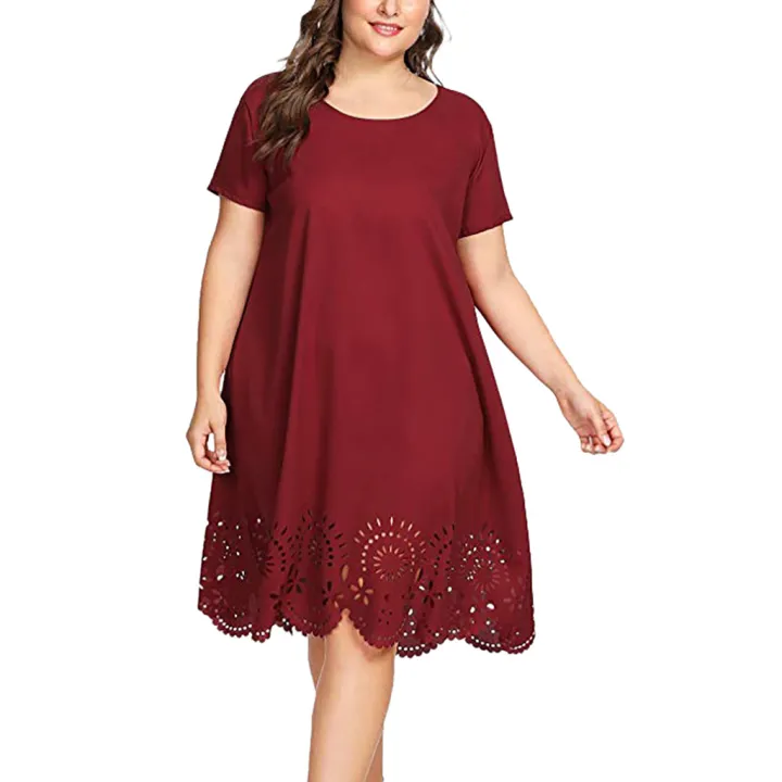 plus size casual dresses with sleeves