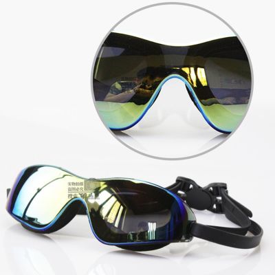 Large Frame Adults Swimming Eyewear Waterproof HD Anti-fog Swim Diving Goggles Goggles