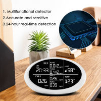 TTLIFE Multifunctional Air Quality Detector PM2.5/10/1.0 TVOC HCHO Temperature And HumidityDetector Particle Dust Air Quality Meter Air Quality Monitor