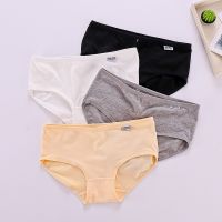 【jw】◄◈◐ 3 pçs/set 10 cor calcinha de algodão confortável mid-cintura underwear lingerie respirável feminino briefs