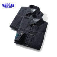 MBBCAR 2023ใหม่ล่าสุดสำหรับผู้ชาย15ออนซ์หูสีแดงหนักแทนนิน Aramco สีกากีกระเป๋าสีดำตรวจสอบแจ็คเก็ตผ้าเดนิมหนา