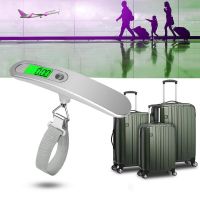 LCD Digital Luggage Scale 50kg Portable Electronic Scale Weight Balance Suitcase Travel Bag Hanging Steelyard Hook Fishing Scale