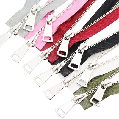 ☈☏ High Quality 70/90cm 5 Jacket Metal Zipper Double Slider Two-Way Zip DIY Clothing Garment Zipper Replacement Handmade Supplies