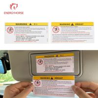 ：{“： For Car Sun Visor Makeup Mirror Sticker Airbag Sticker Safety Warning Sticker Warning Board Sticker