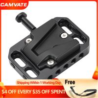 CAMVATE อะแดปเตอร์ตัวเมียขาเมาท์มินิ V แบบปลดเร็วพร้อมช่องติดตั้ง1/4 "-20ช่องสำหรับติดตั้ง/ถอดแบตเตอรี่สำหรับกล้อง DSLR