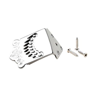 ；‘【； Mandolin Tailpiece With Screws Chrome Plated Guitar Tailpiece Mandolin Replacement Parts Musical Instrument Accessories