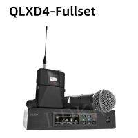 QLXD4ไร้สายแบบ Full Set UHF ความหลากหลายที่แท้จริงสำหรับคาราโอเกะการแสดงบนเวทีไมค์มืออาชีพไร้สาย