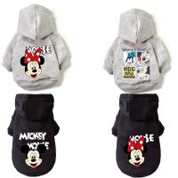 ZZOOI Disney Mickey Mouse Dog Hoodie Pet Cartoon Mickey Minnie Jacket Fall Winter Outdoor Clothes Small And Medium-sized Dog Sweater