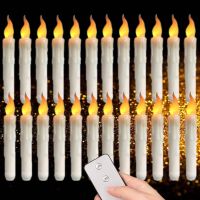 LED Flameless Taper Candles Battery Operated With Remote Flameless Taper Window Electronic Candles Flickering Light Fake Candles