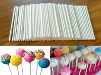 [HOT 2023] 100Pcs พลาสติก Lollipop Stick ปลอดภัยสีขาวเค้กแท่งอมยิ้มสำหรับช็อกโกแลตลูกอมน้ำตาล Lollypop แม่พิมพ์ DIY ถาดอบขนม