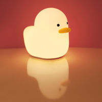 USB Rechargeable Night Light Duck Silicone Night Lights Touch Sensor Bedroom Bedside Lamp For Kids Baby Gift