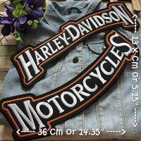 เซท2ชิ้น บน ล่าง Harley Motorcycle ไบค์เกอร์ ตัวรีดติดเสื้อ อาร์มรีด อาร์มปัก ตกแต่งเสื้อผ้า หมวก กระเป๋า แจ๊คเก็ตยีนส์ Embroidered Iron on Patch ขนาดใหญ่