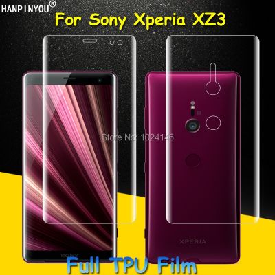 ฟิล์ม TPU นิ่มใสแบบเต็มหน้า/หลังปกป้องหน้าจอสำหรับ Sony Xperia XZ3 6.0 Quot; ฝาครอบโค้ง (ไม่กระจกเทมเปอร์)