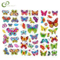 5 Sheets Animal Stickers Butterfly 3d Sticker For Scrapbooking DIY Cartoon Children Stickers Toys PVC Diary Sticker GYH