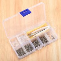 Eyeglass Sunglass Repair Kit with Screws Tweezers Screwdriver Tiny Mini Screws Nuts Assortment Glasses Repair Nose Pads