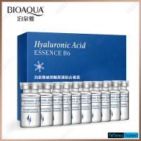 10ขวด1ชุด BIOAQUA Hyaluronic Acid เซรั่มไฮยาลูรอนผสมวิตามิน บำรุงผิวเปล่งประกาย Serum HA