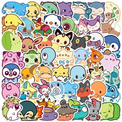 （A SHACK）☌♧❉ Q Pokemon Go Series 02สติกเกอร์น่ารัก50ชิ้น/เซ็ตอะนิเมะ DIY แฟชั่นผสมกระเป๋าแล็ปท็อปสเก็ตบอร์ด Doodle
