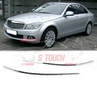 ขอบกันชนหน้า โครเมี่ยม สําหรับ Mercedes-Benz W204 C200 C300 C350 2008 2009 2010 2011