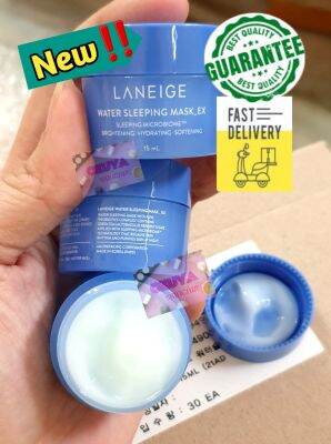 พิเศษ!!สูตรรุ่นใหม่สุด!!ชุ่มชื้นนาน หน้าไบรท์เด้ง Exp.2024-2025  Laneigc Water Sleeping Mas 15ml / 70ml  เติมน้ำ เมคอัพติดทน ไม่โทรมนุ่นเนียนอิ่มเนียนฟู