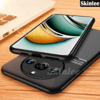 เคสโทรศัพท์สำหรับ Realme 11 Pro + เคสประกบหลังแบบแข็งพื้นผิวลายริ้วเคสดูดซับด้านหลังสำหรับ Realme11 Pro Plus เคส