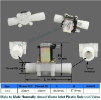 1/2 quot; Male to Male Normally Closed Water Inlet Plastic Solenoid Valve Magnetic Washing Machine Dispenser Drinking Water Pneumatic