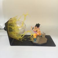 Anime DBZ Wukong Vegeta Spirit Action Figures LED Lamp light ball Toy super Saiya Kamehameha Explosion Scene gift