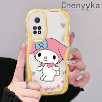 เคส Chenyyka สำหรับ Xiaomi 10T Pro F3 POCO F4 Redmi K50 K40 Pro K40s การ์ตูนน่ารักสีชมพูเมโลดี้เนื้อครีมขอบมีเคสโทรศัพท์โปร่งใสมีในสต็อกเหมาะสำหรับเด็กผู้ชายและเด็กผู้หญิงเคสซิลิโคนอ่อนชัดเจนกันกระแทก