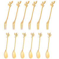 12 Packs of Stainless Steel Fork and Spoon Set, Ice Cream Tea Coffee Spoon Tableware Kitchen Tableware