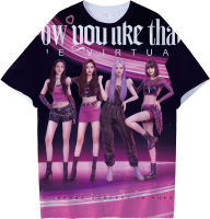 Blackpink The Virtua สนับสนุนเสื้อผ้าเสื้อยืดแขนสั้นแฟชั่นเสื้อยืดผู้ชายและผู้หญิง