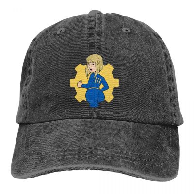 Washed Mens Baseball Cap Vault Girl Trucker Snapback Caps Dad Hat Fallout Shelter Resident Strategy Game Golf Hats