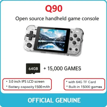 Powkiddy Q90 Retro Game Console 3-inch IPS screen Nostalgic retro mini  handheld game console 64G 10000 Games kids gift