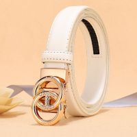 ●∏ IWD Ms. Han edition female student leisure belt leather button automatic fashion decoration new jeans