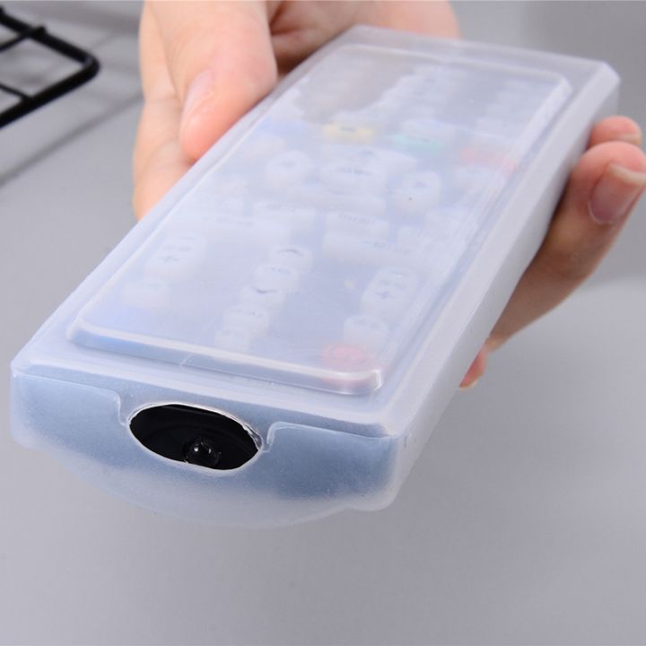 dust-protect-storage-bag-portable-silicone-air-condition-control-case-tv-remote-control-cover-transparent-case