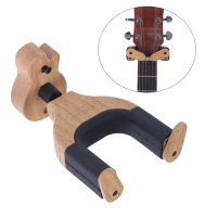 【cw】Wall Mount Guitar Hanger Hook Holder Keeper Auto Lock with Guitar Shape Solid Wood Base for Electric Guitars Guitar Accessorieshot