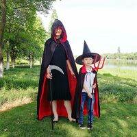 2023 Childrens Halloween Cloaks Adult Makeup Costumes Props Red And Black Face Stand-up Collar Death Cloak Pirate Cloak