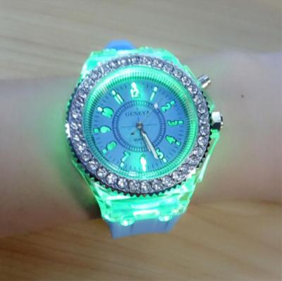 นาฬิกาควอตซ์ Led ลายนาฬิกาข้อมือผู้หญิงเรืองแสงแฟชั่น2018