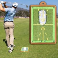 Golf Training Mat for Swing Detection Batting Ball Trace Directional Mat Swing Path Pads Swing Practice Pads Christmas Gift Adhesives Tape