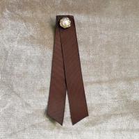 【YF】 New Ribbed Bow Brooch British Shirt Tie Corsage Pin Accessories H1290