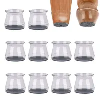 ▲♘✈ 10pcs Table Chair Leg Protector Covers Thick Felt Bottom Furniture Pads Floor Protectors Feet Caps No Scratches Reduce Noice