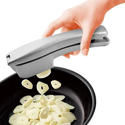 2 In 1 Multifunctional Garlic Press Garlic Slicer Zinc Alloy Manual Kitchen Gadget and Accessories Gadgets for Home