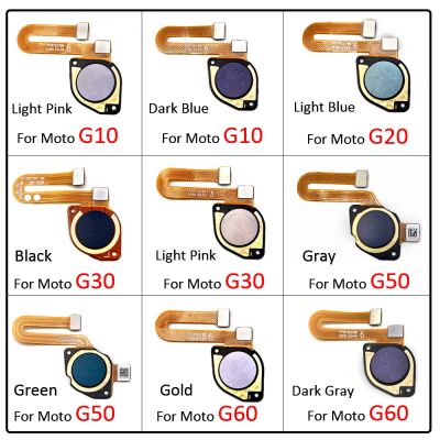 สแกนเนอร์ต้นฉบับสําหรับ Motorola Moto G10 G20 G30 G50 G60 ID ปุ่มโฮมเมนูลายนิ้วมือกลับเซ็นเซอร์จดจําคีย์ Flex Cable