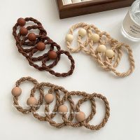 [COD] coffee twist head 2022 new high elastic hair tie meatball ponytail circle rubber band female