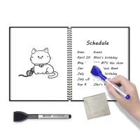 NEWYES Whiteboard Book A6 A4 Smart Notebook Dry Reusable Memo Pad Mini Portable Office Message Board Kids Gift Notepad with Pen